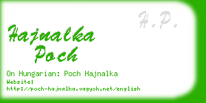 hajnalka poch business card